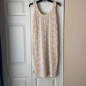 Ivory lace dress with matching jacket